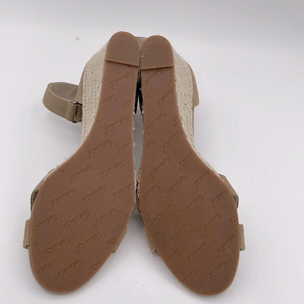 Splendid women’s Miner wedges suede leather sandals ankle strap Espadrille SZ 10